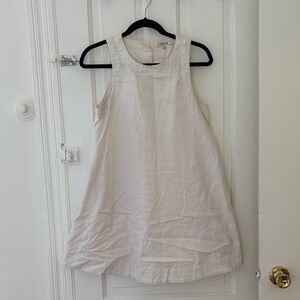 Cotton-linen a line mini dress